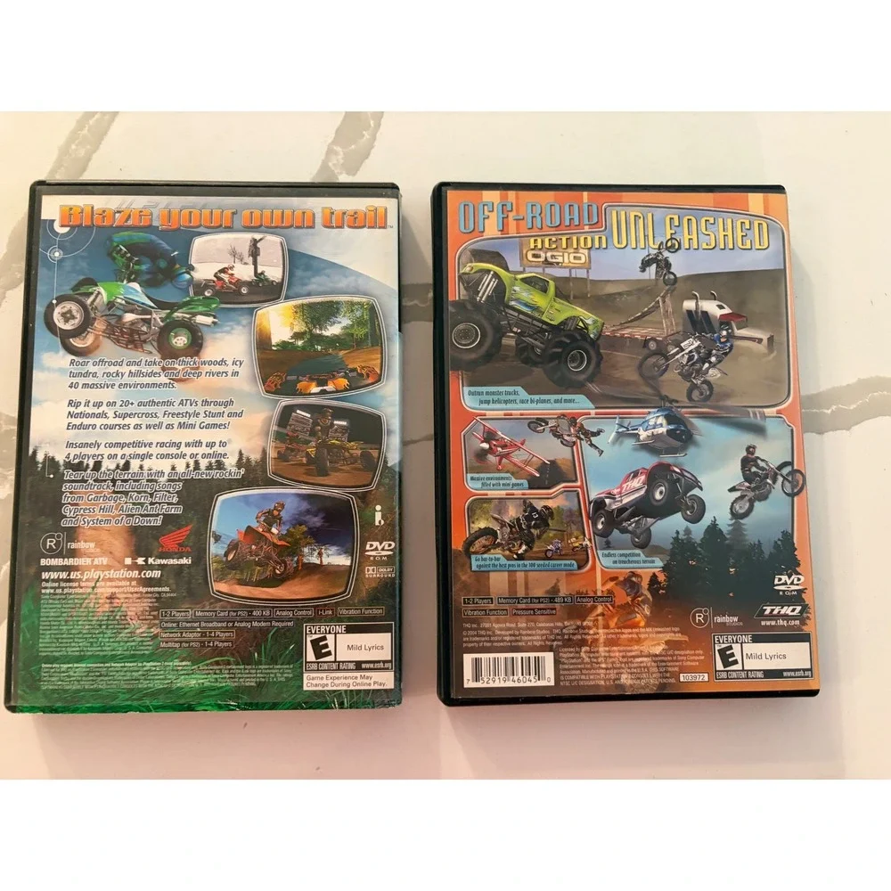 Sony PS2 Racing Games Bundle MX Unleashed ATV Offroad Fury 2 PS2, Racing, Retro